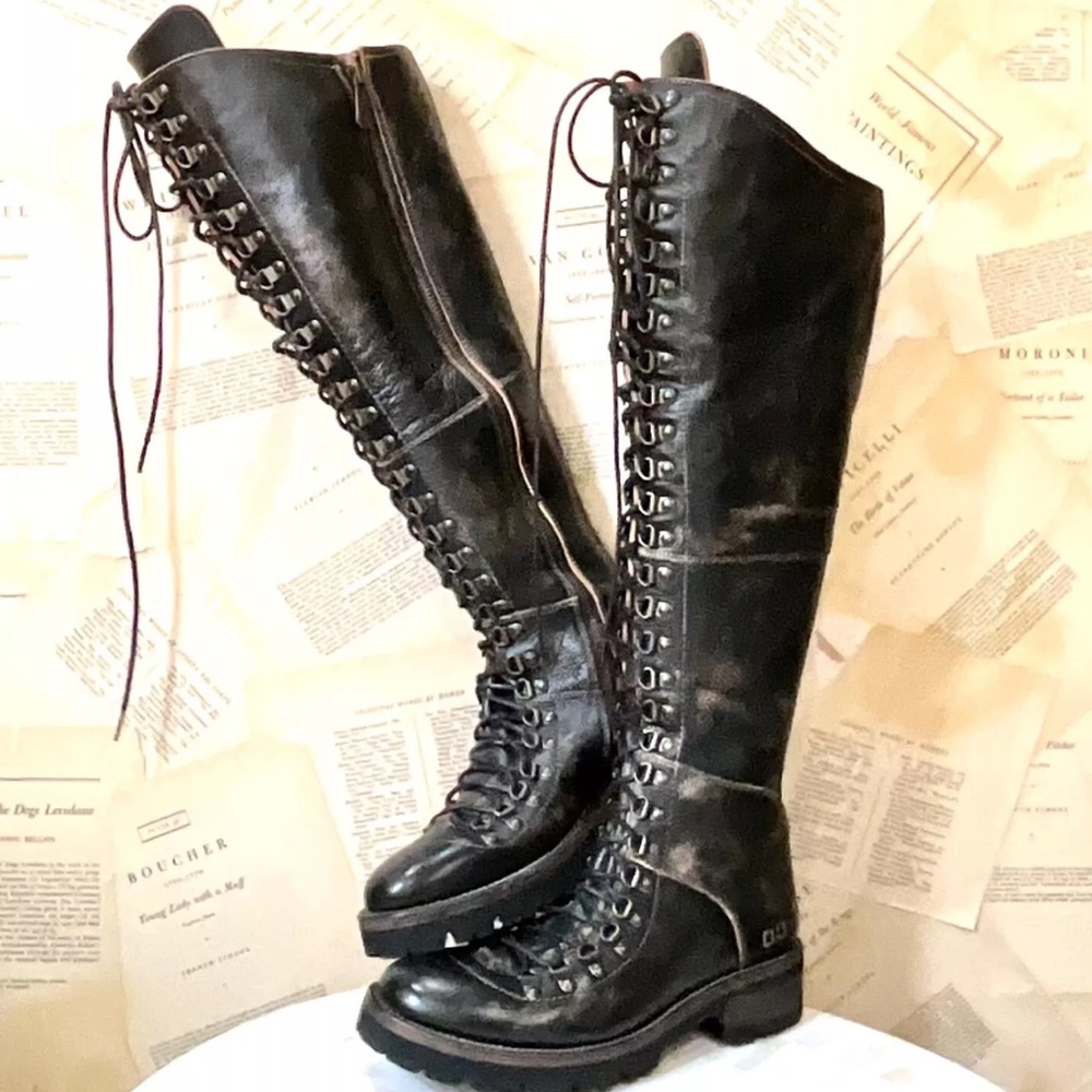 Free People Bed Stu Victory Tall Lace Up Boot Distressed Black Handwash
rugged - Picture 3 of 12